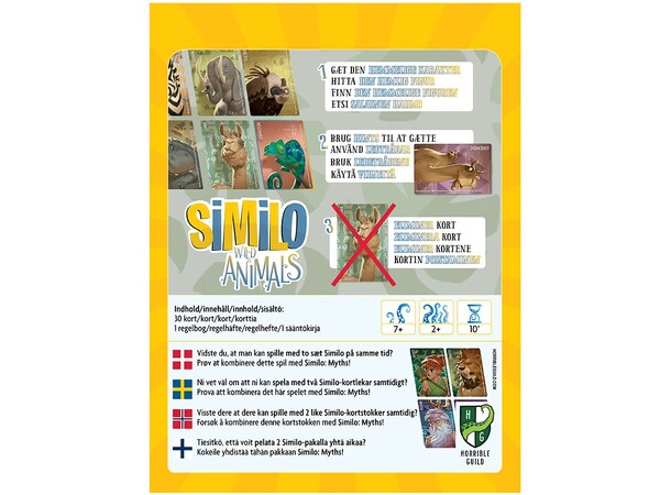Similo Wild Animals Kortspill Norsk utgave 