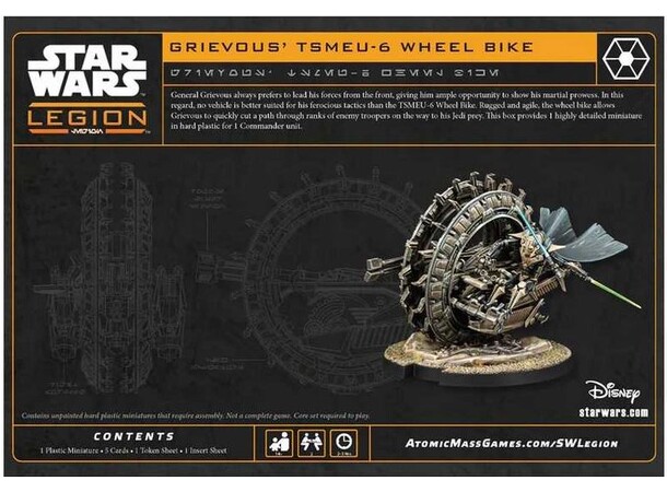 Star Wars Legion Grievous TSMEU-6 Wheel Bike 