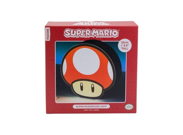 Super Mario Super Mushroom 2D Lampa 