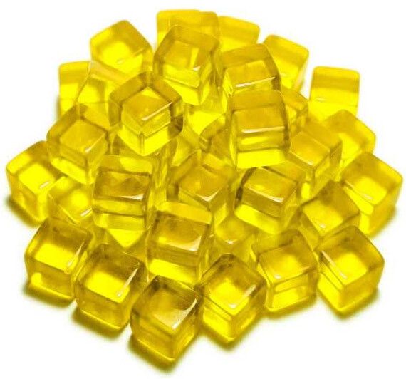 Acrylic Cube Tokens - Yellow Green Stuff World