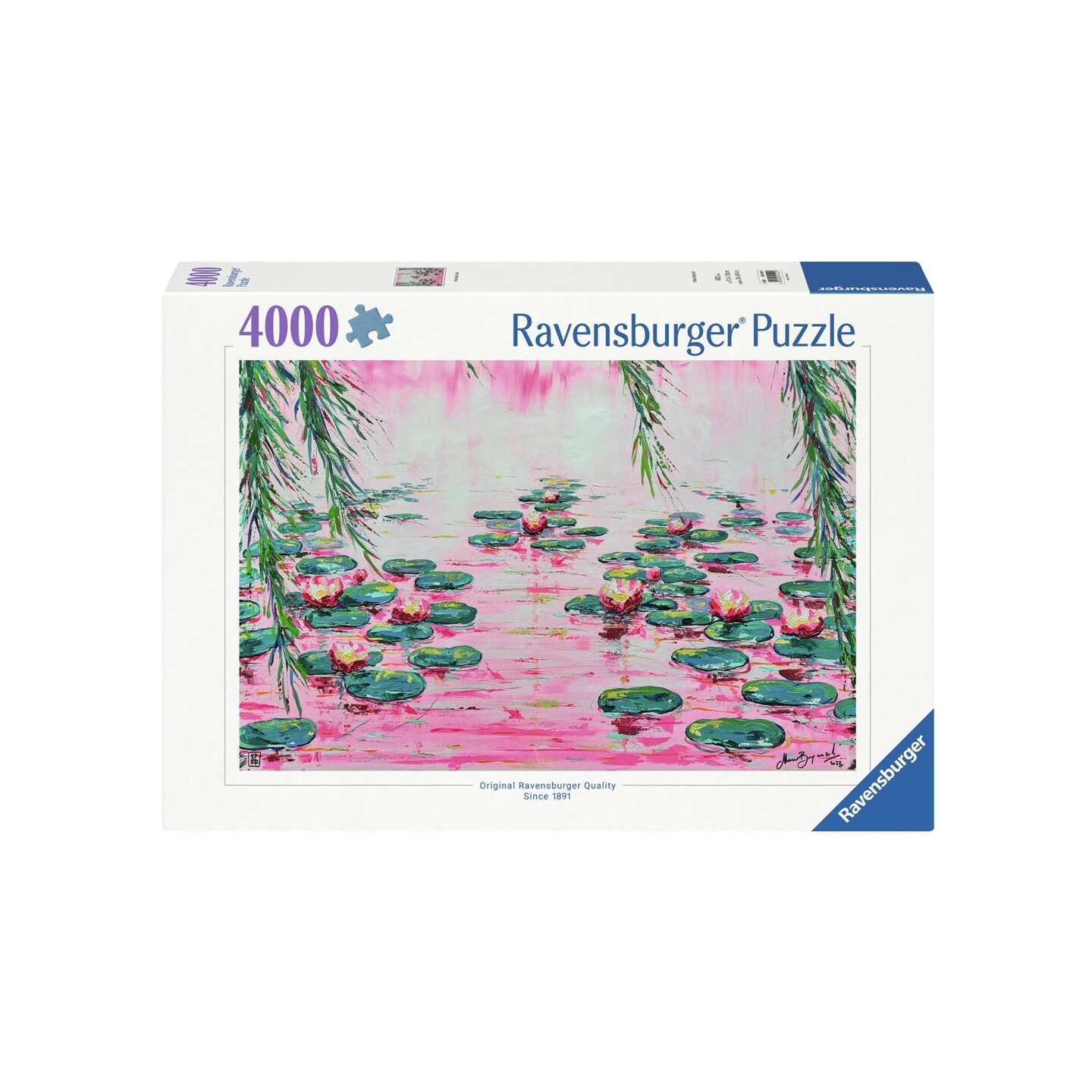Pink Water Lillies 4000 biter Puslespill Ravensburger Puzzle