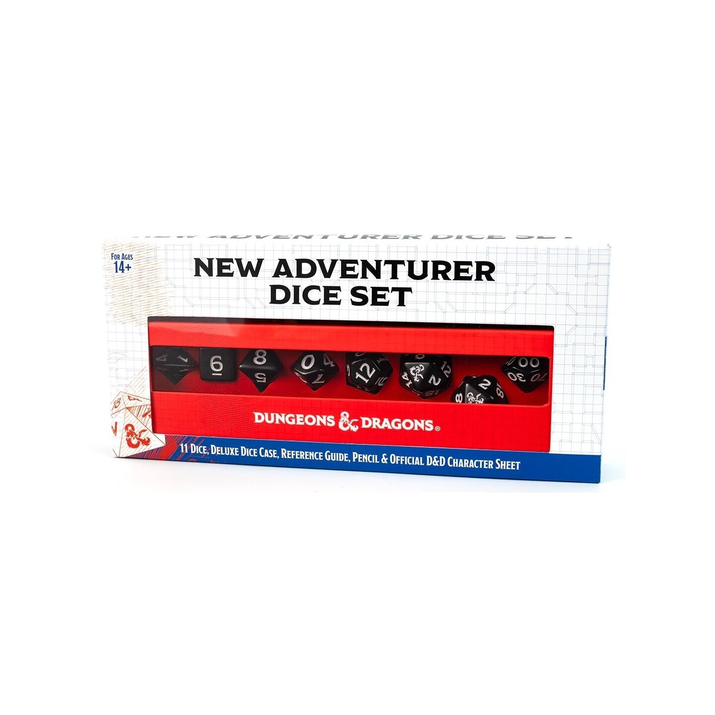 D&D New Adventurer Dice Set - Black
