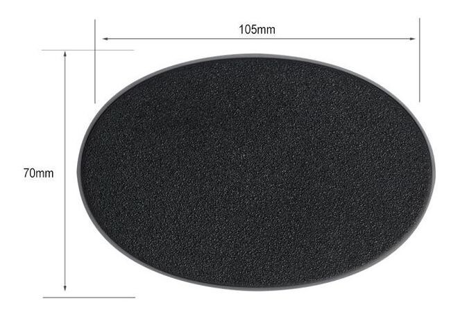 Plastbaser Svart Oval - 105x70mm (1 stk) Citadel