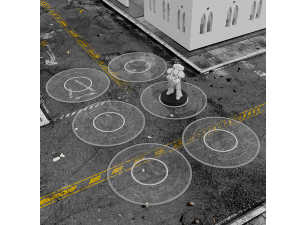 Clear Objective Markers for Kill Team x6 Green Stuff World 