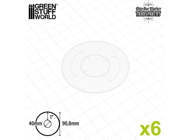 Clear Objective Markers för Kill Team x6 Green Stuff World 