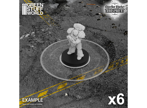 Clear Objective Markers för Kill Team x6 Green Stuff World 