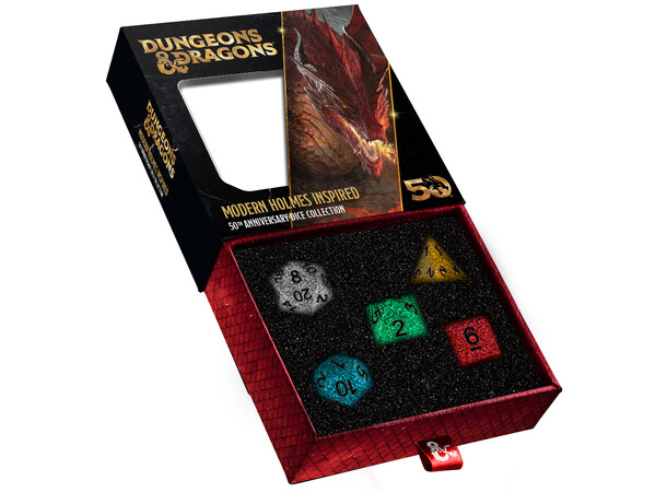 D&D Modern Holmes Inspired Dice Set Dungeons & Dragons 50th Anniversary