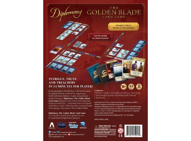 Diplomacy The Golden Blade Kortspill 