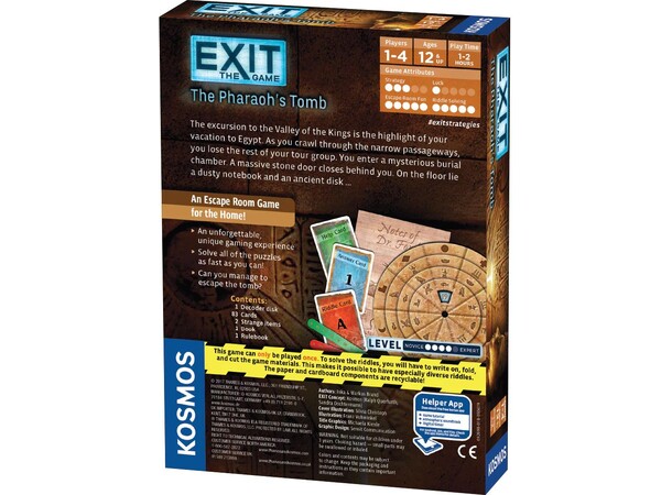 EXIT The Pharaohs Tomb Brettspill 