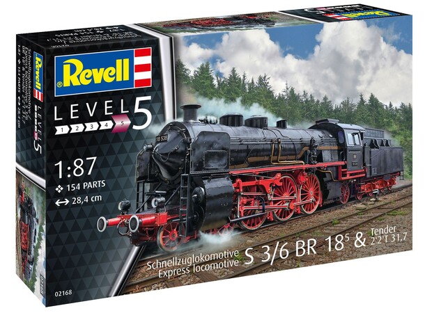 Express Locomotive S 3/6 BR 185 Revell 1:87 Byggesett 