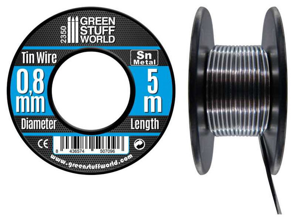 Flexible Tin Wire Roll - 0,8mm (5 meter) Green Stuff World 