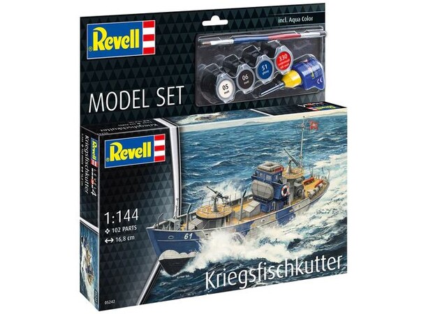 Kriegsfischkutter Starter Set Revell 1:144 Byggesett 