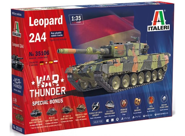 Leopard 2A4 War Thunder Italeri 1:35 Byggesett 