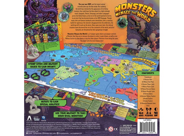 Monsters Menace The World Brettspill 