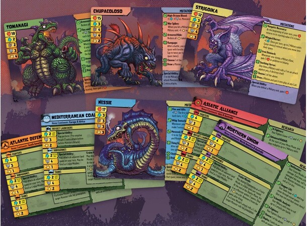 Monsters Menace The World Brettspill 