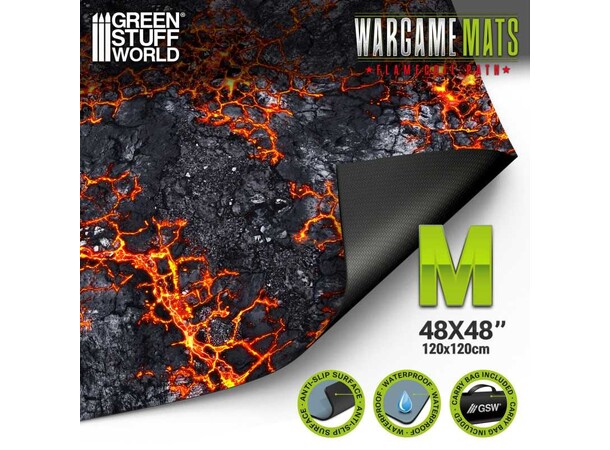 Neoprene Mat 4x4 Flamecoil Path Green Stuff World - 120 x 120 cm 