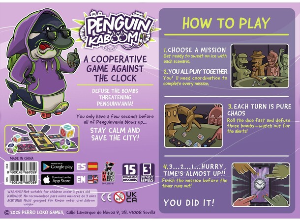 Penguin Kaboom Brettspill 
