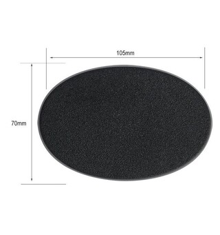 Plastbaser Svart Oval - 105x70mm (1 stk) Citadel