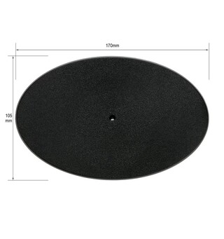 Plastbaser Svart Oval 170x105mm (1 stk)