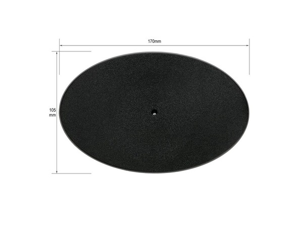 Plastbaser Svart Oval 170x105mm (1 stk) 