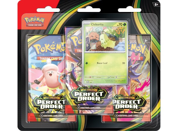 Pokemon Perfect Order 3-Pack Blister Chikorita 