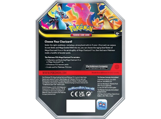 Pokemon Tin Box Mega Charizard Y ex 