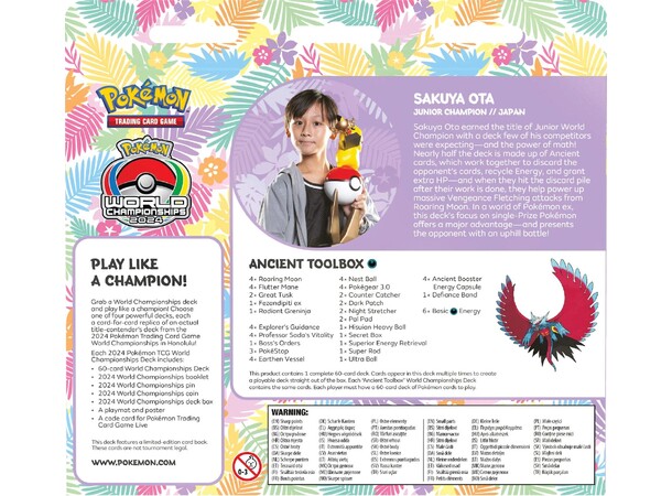 Pokemon World Championship Deck 2024 #1 Sakuya Ota 