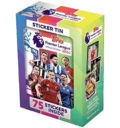 Premier League 2026 Sticker Tin Box Topps Official Stickers