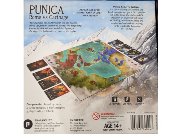 Punica Rome vs Carthage Brettspill 