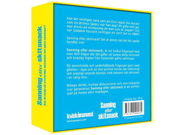 Sanning eller Skitsnack Partyspel Svensk utgåva 
