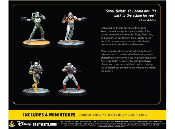 Star Wars Shatterpoint Delta Squad Form Up Squad Pack 