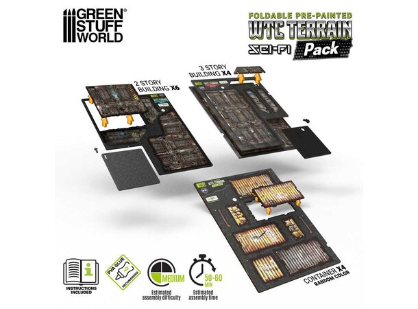 WTC Terrain Pack Sci-Fi Green Stuff World 