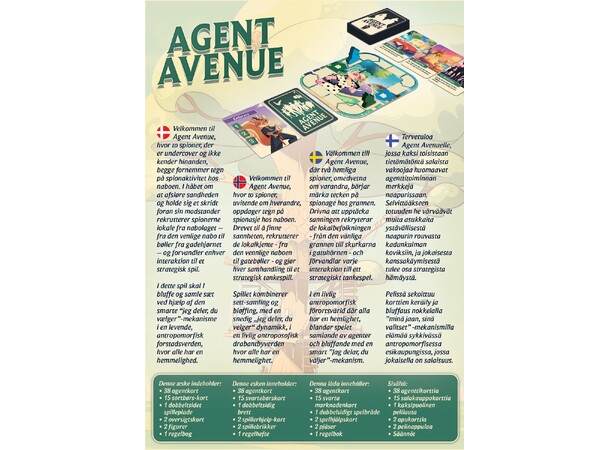 Agent Avenue Brädspel Svensk utgåva 