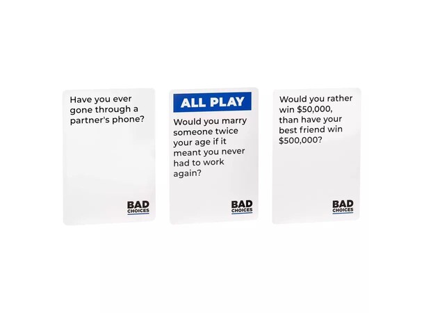 Bad Choices Partyspel - Engelska 
