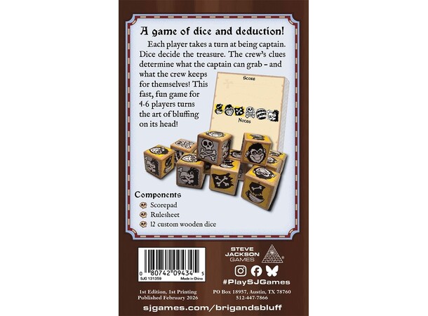 Brigands Bluff Tärningsspel 