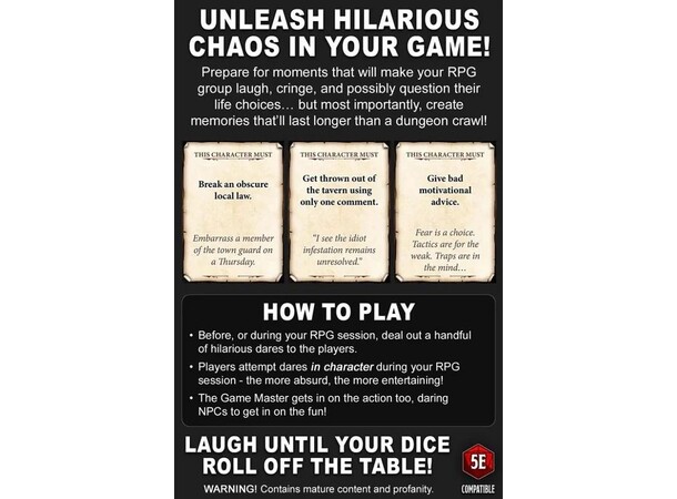 D&D 5E Dumb Dares & Silly Side Quests 