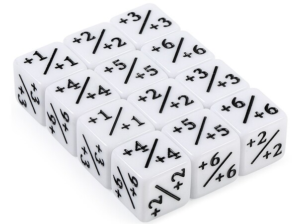 Dice Counters - 12 stk (Hvit) 