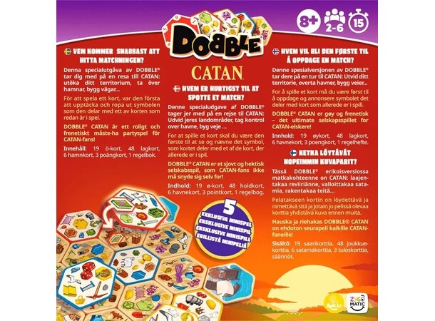 Dobble Catan Brädspel Svensk utgåva 