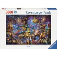 Dragons Library 3000 biter Puslespill Ravensburger Puzzle
