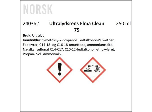 Elma Clean 75 Rensevæske 250ml 