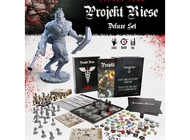 Escape from Projekt Riese DE Brädspel Deluxe Set 