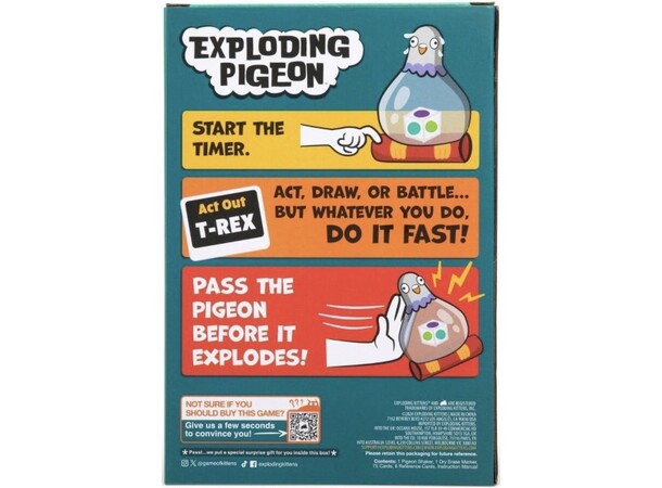 Exploding Pigeon Partyspel 