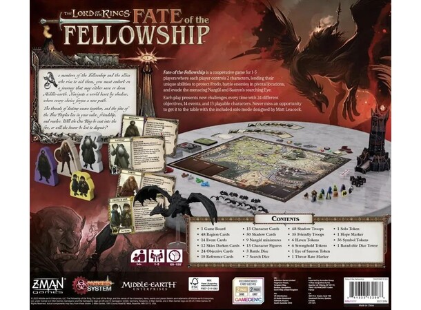 Fate of the Fellowship Brettspill The Lord of the Rings 