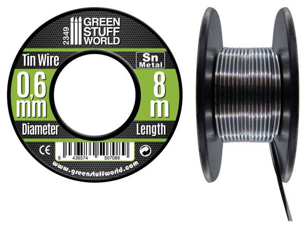 Flexible Tin Wire Roll - 0,6mm (8 meter) Green Stuff World 