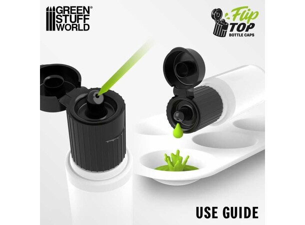 Flip-Top Dropper Caps x10 Green Stuff World 