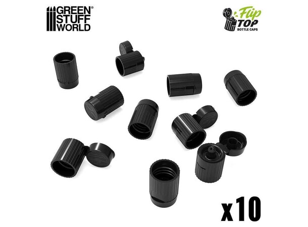 Flip-Top Dropper Caps x10 Green Stuff World 