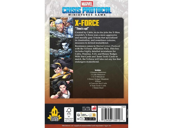 Marvel Crisis Protocol X-Force Affiliation Pack 