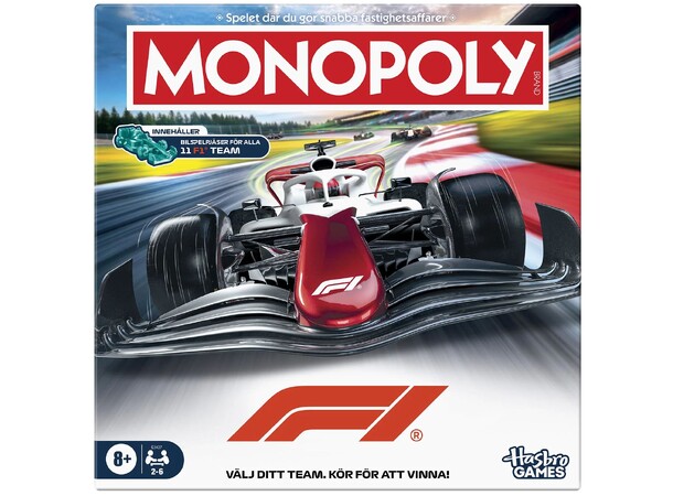 Monopoly F1 Brädspel Svensk utgåva 