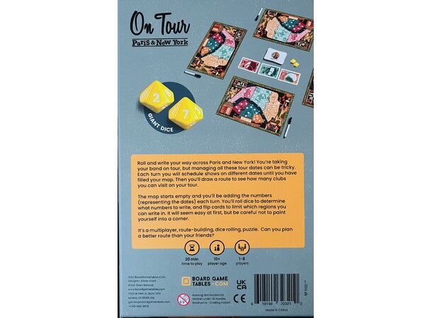On Tour Paris & New York Brädspel 