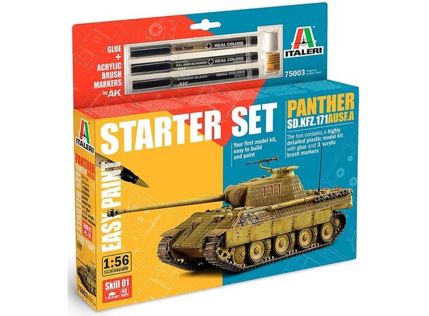 Panther Sd.Kfz. 171 Ausf.A Starter Set Italeri 1:56 Byggesett 